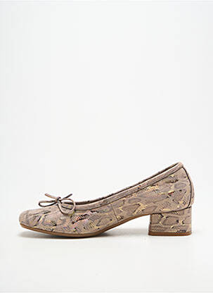 Escarpins bout carré talon de 4 à 6cm gris REQINS femme