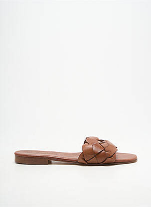 Mules/sabots semelle extérieure cuir talon plat jusqu'à 3cm marron DONNA LUCCA femme