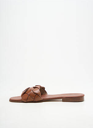 Mules/sabots semelle extérieure cuir talon plat jusqu'à 3cm marron DONNA LUCCA femme