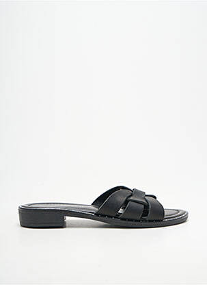 Mules/sabots chiquet talon plat jusqu'à 3cm noir DONNA LUCCA femme