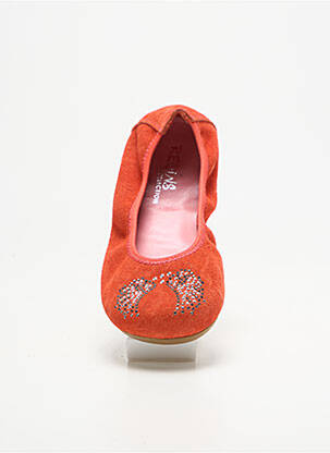 Ballerines bout rond bout rond orange REQINS fille