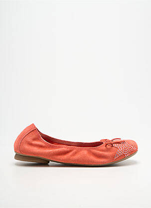 Ballerines bout rond talon plat jusqu'à 3cm orange REQINS femme