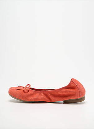 Ballerines bout rond talon plat jusqu'à 3cm orange REQINS femme