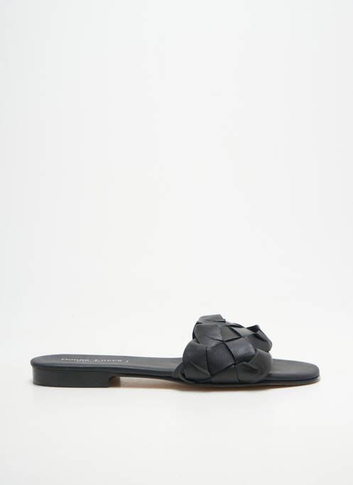 Mules/sabots semelle extérieure cuir talon plat jusqu'à 3cm noir DONNA LUCCA femme