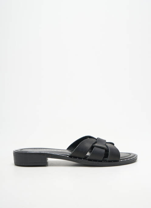 Mules/sabots chiquet talon plat jusqu'à 3cm noir DONNA LUCCA femme