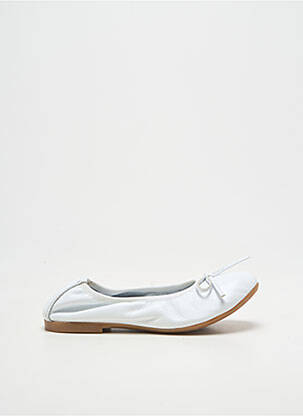 Ballerines bout rond bout rond blanc REQINS fille