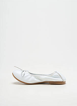Ballerines bout rond bout rond blanc REQINS fille
