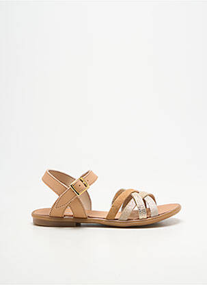 Sandales/nu pieds tissage satiné chiquet beige REQINS fille