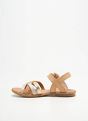 Sandales/nu pieds tissage satiné chiquet beige REQINS fille