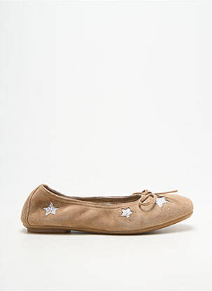 Ballerines bout carré chiquet beige REQINS fille