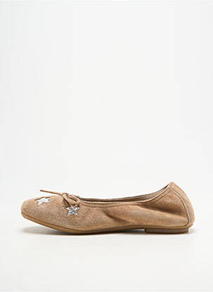 Ballerines bout carré chiquet beige REQINS fille
