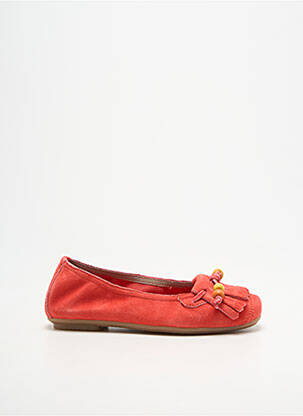Ballerines bout carré chiquet rouge REQINS fille