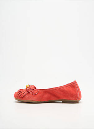 Ballerines bout carré chiquet rouge REQINS fille