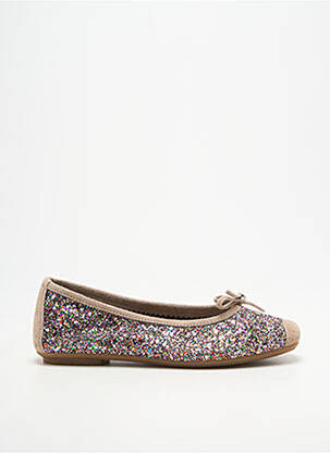 Ballerines bout carré chiquet beige REQINS fille