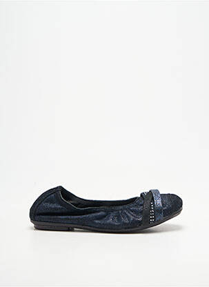 Ballerines tissage satiné talon plat jusqu'à 3cm bleu REQINS femme