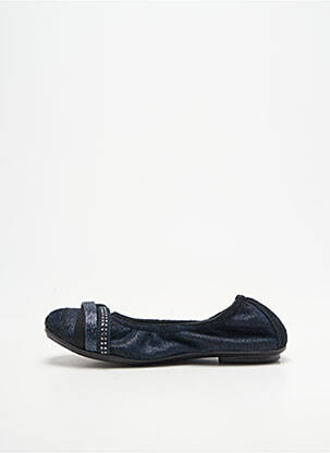 Ballerines tissage satiné talon plat jusqu'à 3cm bleu REQINS femme