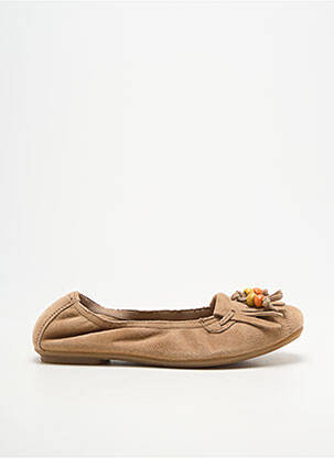 Ballerines bout carré chiquet beige REQINS fille