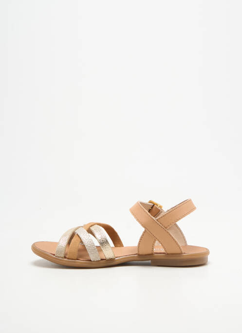 Sandales/nu pieds tissage satiné chiquet beige REQINS fille