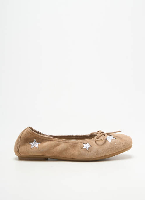 Ballerines bout carré chiquet beige REQINS fille