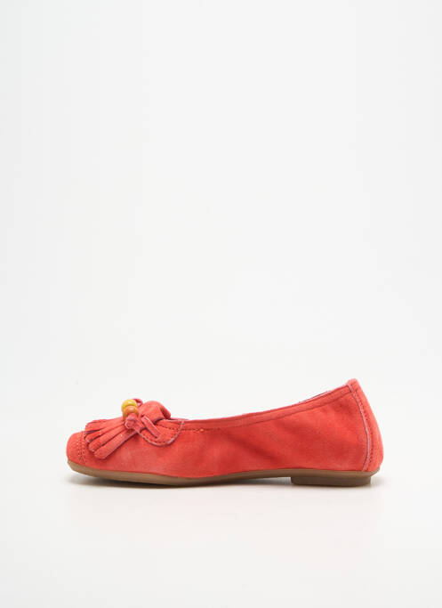 Ballerines bout carré chiquet rouge REQINS fille