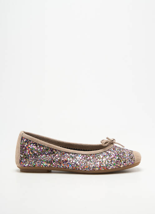 Ballerines bout carré chiquet beige REQINS fille