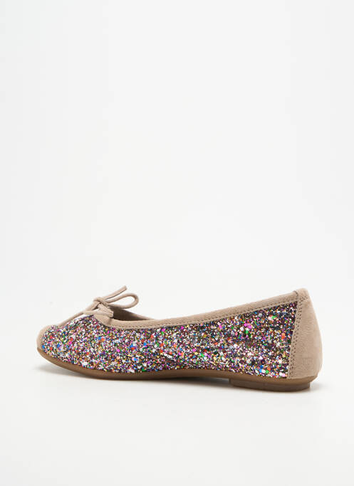 Ballerines bout carré chiquet beige REQINS fille