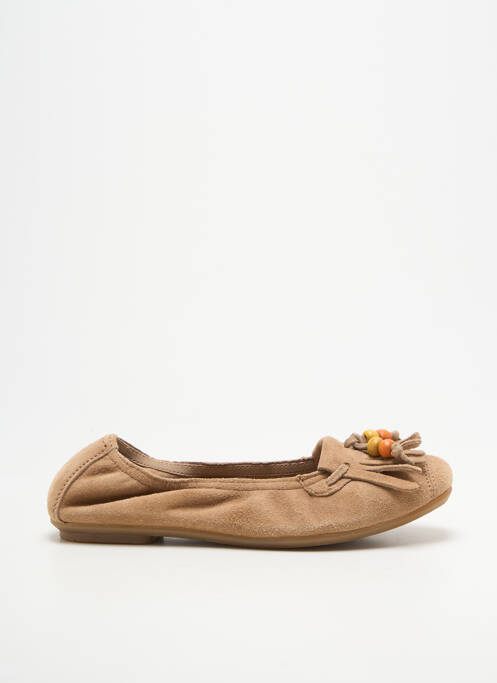Ballerines bout carré chiquet beige REQINS fille