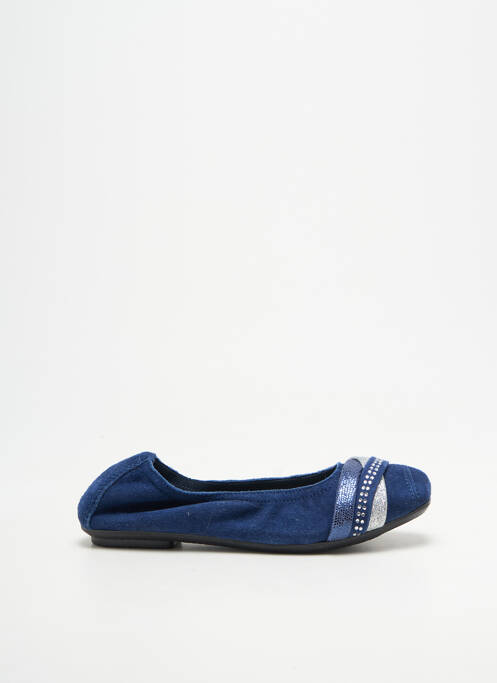 Ballerines bout carré chiquet bleu REQINS fille