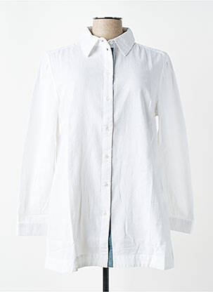 Chemisier coupe droite manches longues blanc SHEEGO femme
