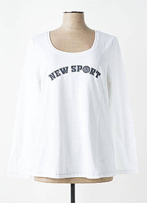 Top manches longues manches longues blanc SHEEGO femme