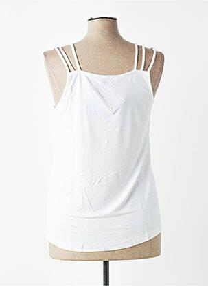 Top stretch sans manche blanc SHEEGO femme