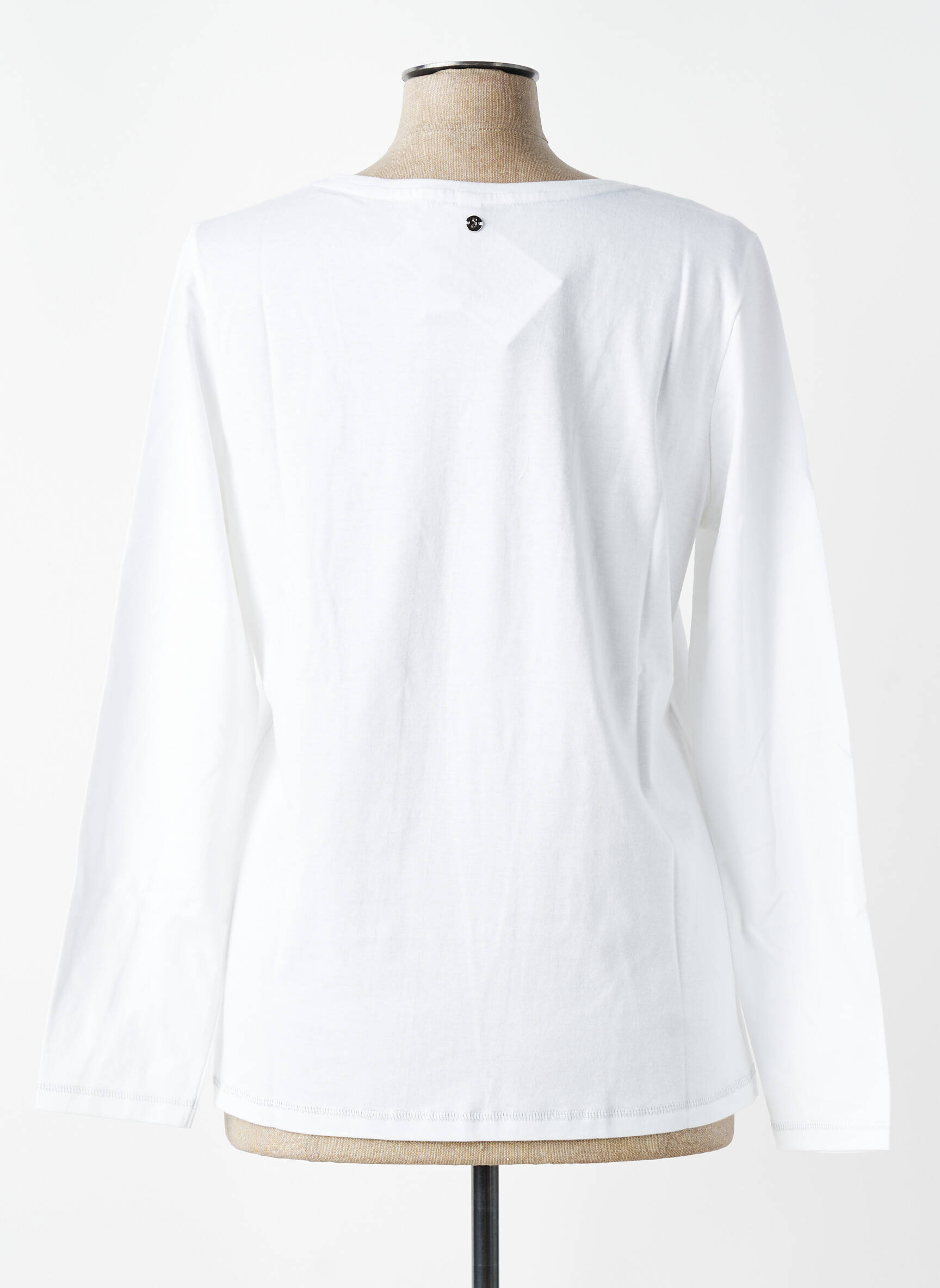 Top manches longues manches longues blanc SHEEGO femme