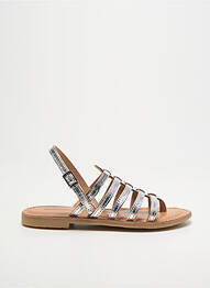 Tongs tissage satiné chiquet argent LES TROPEZIENNES PAR M.BELARBI fille