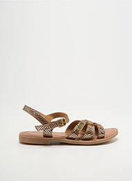 Sandales/nu pieds tissage satiné chiquet marron LES TROPEZIENNES PAR M.BELARBI fille