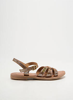Sandales/nu pieds tissage satiné chiquet marron LES TROPEZIENNES PAR M.BELARBI fille