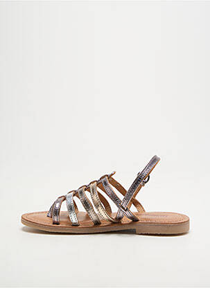 Tongs tissage satiné chiquet argent LES TROPEZIENNES PAR M.BELARBI fille