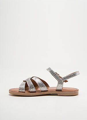 Sandales/nu pieds tissage satiné chiquet argent LES TROPEZIENNES PAR M.BELARBI fille