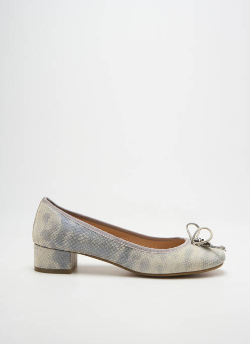Escarpins tissage satiné talon de 4 à 6cm gris JB MARTIN femme