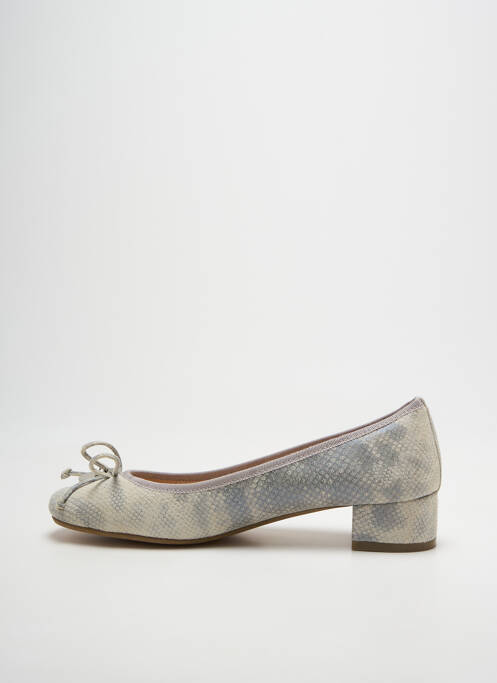Escarpins tissage satiné talon de 4 à 6cm gris JB MARTIN femme