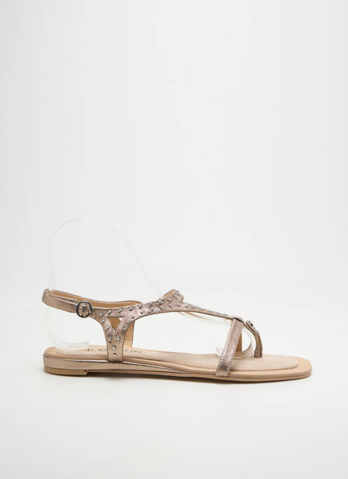 Tongs tissage satiné talon plat jusqu'à 3cm or JB MARTIN femme
