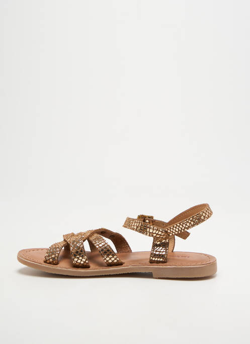 Sandales/nu pieds tissage satiné chiquet marron LES TROPEZIENNES PAR M.BELARBI fille
