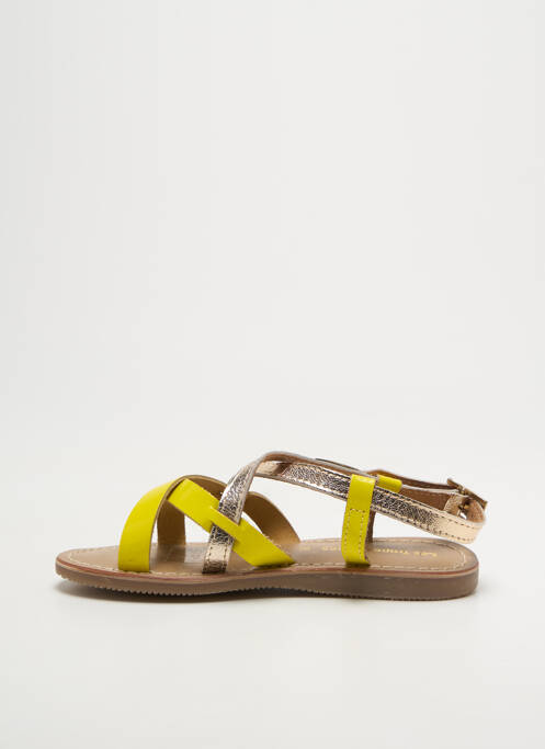Sandales/nu pieds tissage satiné bout ouvert jaune LES TROPEZIENNES PAR M.BELARBI fille