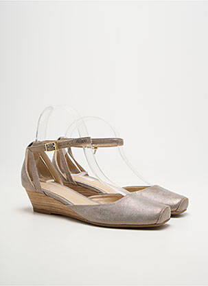 Ballerines type de semelle amortissante talon de 4 à 6cm argent JB MARTIN femme