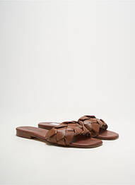 Mules/sabots semelle extérieure cuir talon plat jusqu'à 3cm marron DONNA LUCCA femme