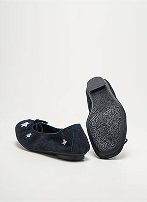 Ballerines tissage satiné talon plat jusqu'à 3cm bleu REQINS femme