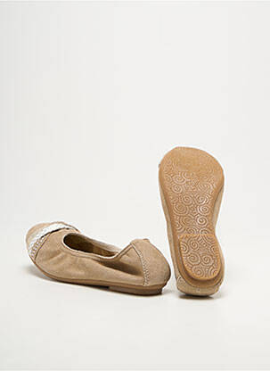 Ballerines strass bout carré beige REQINS fille