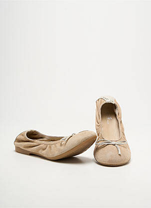 Ballerines  bout rond beige REQINS fille
