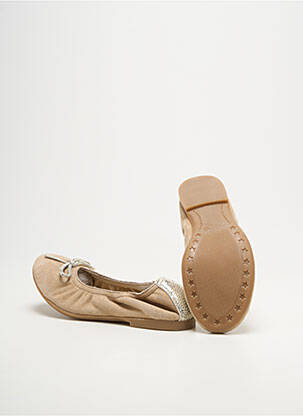Ballerines  bout rond beige REQINS fille