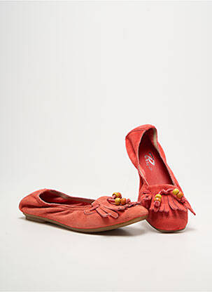 Ballerines bout carré bout carré rouge REQINS fille