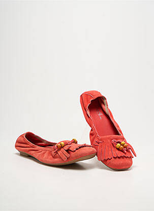 Ballerines bout carré bout carré rouge REQINS fille